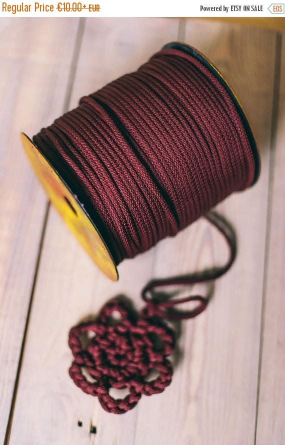 15 % OFF CLARET yarn, claret macrame cord, craft yarn, knitting supplies, knitting yarn, macrame yarn, macrame rope, crochet yarn, claret ya