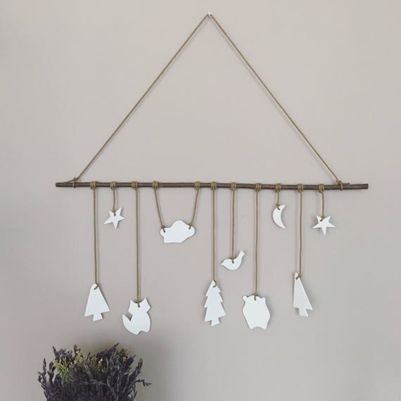 Items similar to Woodland Nursery Wall Hanging, Wall Decor on Etsy