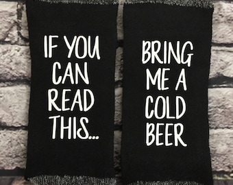 Beer Socks If you can read this bring me a cold beer Funny Dad or Mom socks Birthday, Anniversary Gift