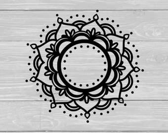 Mandala SVG, Boho, Hippie, Cricut, Silhouette Cameo, Cut File, Vinyl Decal, Name Border, Monogram Border, Unique, SVG File, Design Space