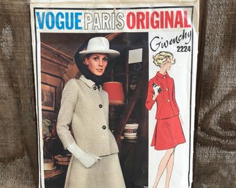 Givenchy Vogue Paris Original Pattern // 1960's // Cut Pattern