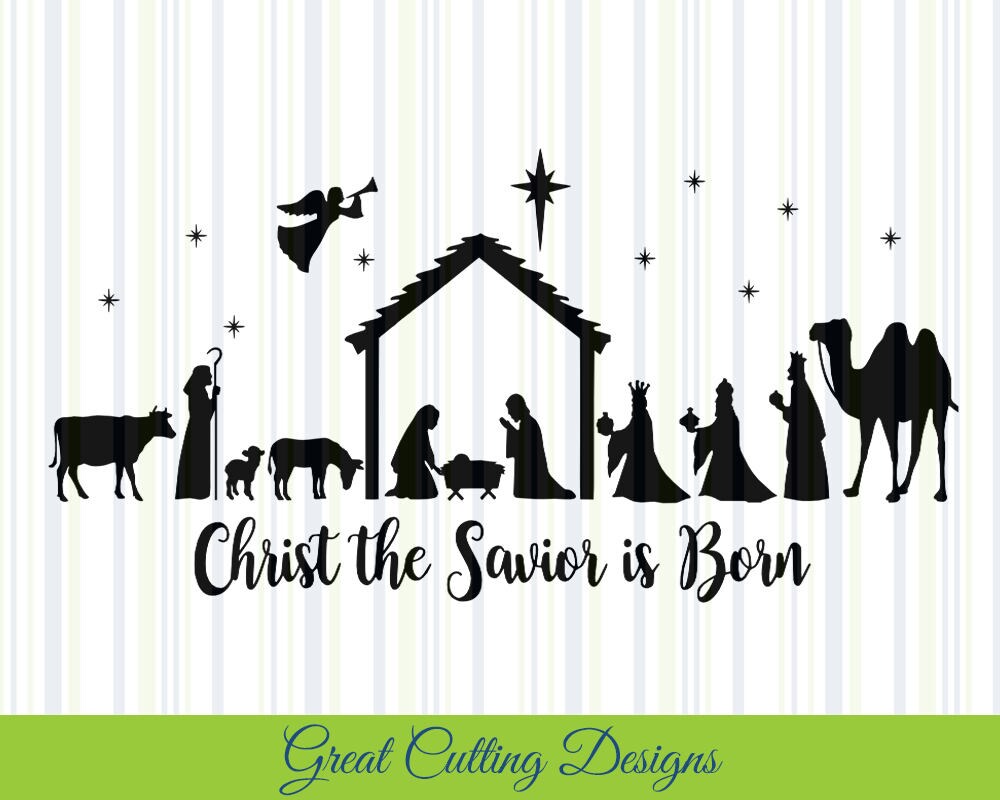 Download Nativity SVG Cut File Christmas svg DXF cut file Cricut svg