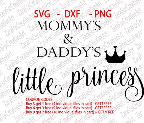 Download SVG DXF PNG Mommy's and daddy's little princess