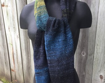 Hand woven wool blend scarf
