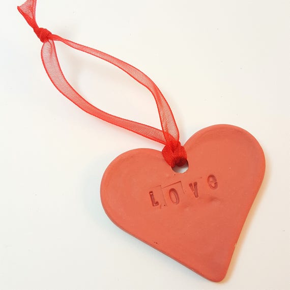 Porcelain heart birthday gift gift for her gift for him