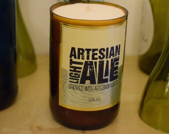 Upcycled, handmade Soy Wax Beer Bottle Candle A unique gift for that special someone