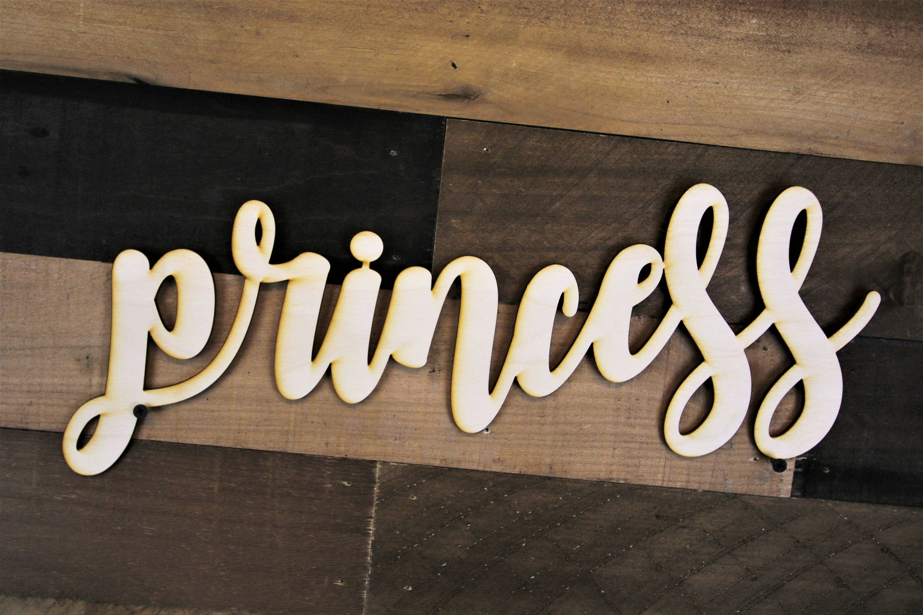 princess-script-word-wood-sign-wood-sign-art-princess-wood