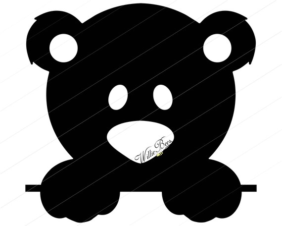 Download Peeking Teddy Bear Silhouette Clipart Teddy Bear Peeking