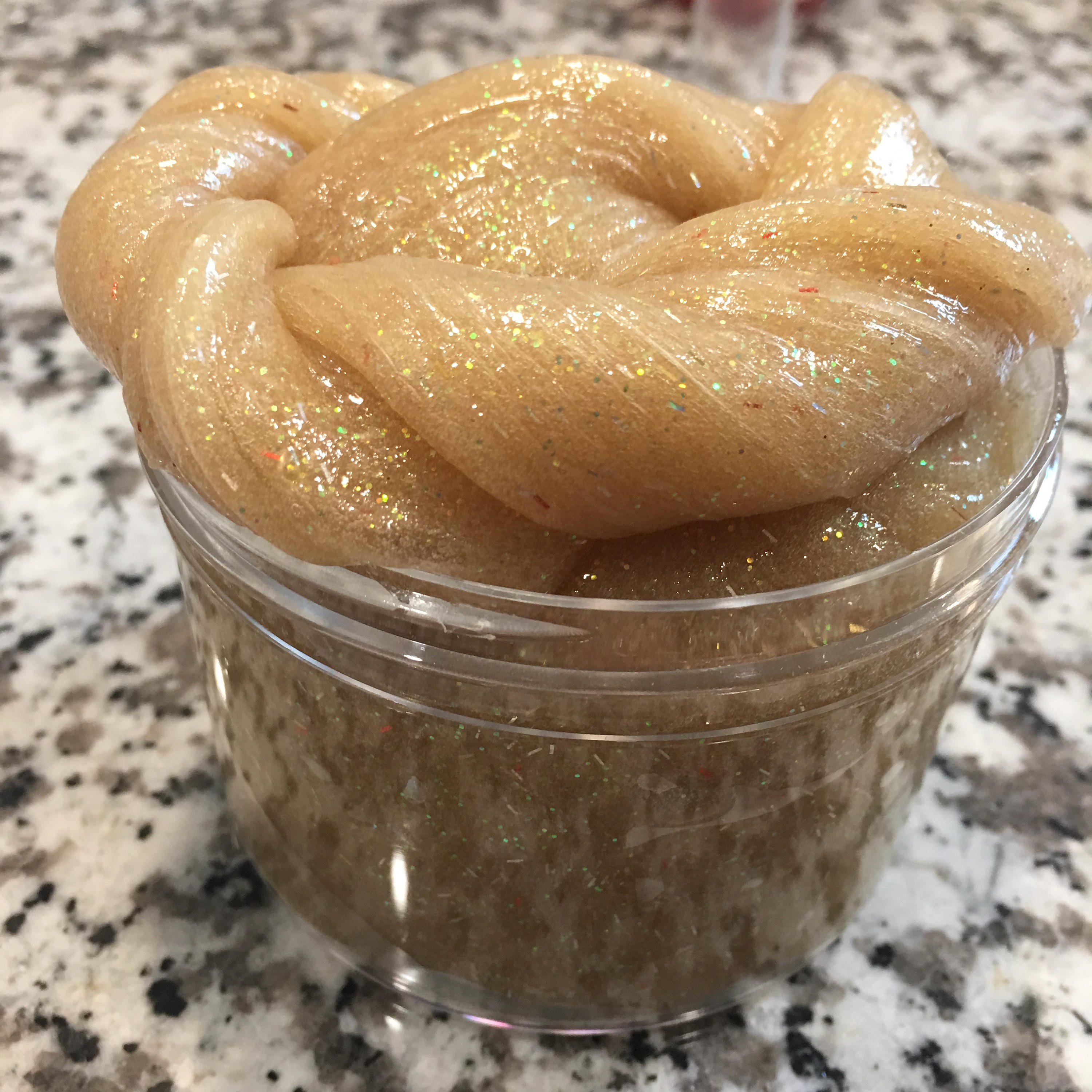 Carmel Gold Glitter Slime