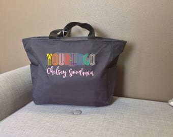 LuLa LLR Lula Embroidered Laptop Business Tote Bag Carry All Purse Gift Bag personalized