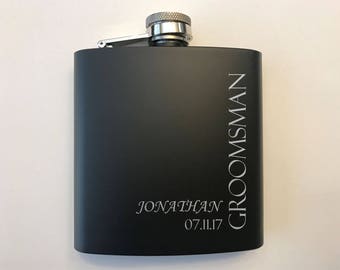 Groomsman Gift - Gift for Groomsmen - Groomsman Flask - Groomsmen Flasks - Personalized Flasks for Groomsmen - Flasks for Groomsman