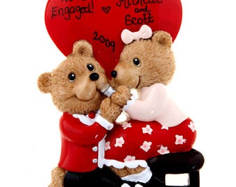 first christmas engaged personalized christmas ornament newly engaged christmas ornaments