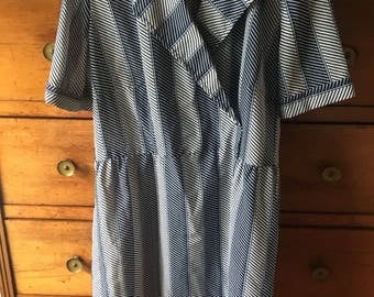 Vintage 70's navy dress size L