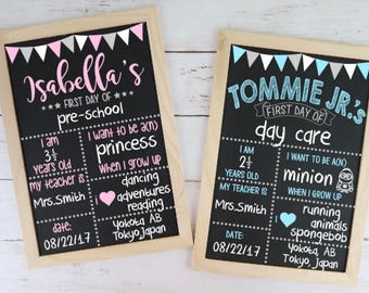 Reusable Chalkboard Sign | First Day of School | Back To School | Photo Prop