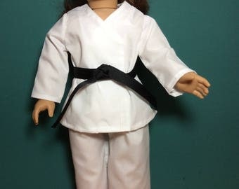 18 Inch Doll Clothes Karate Outfit With Choice Of Belts Also Fits Like American Girl Doll Clothes