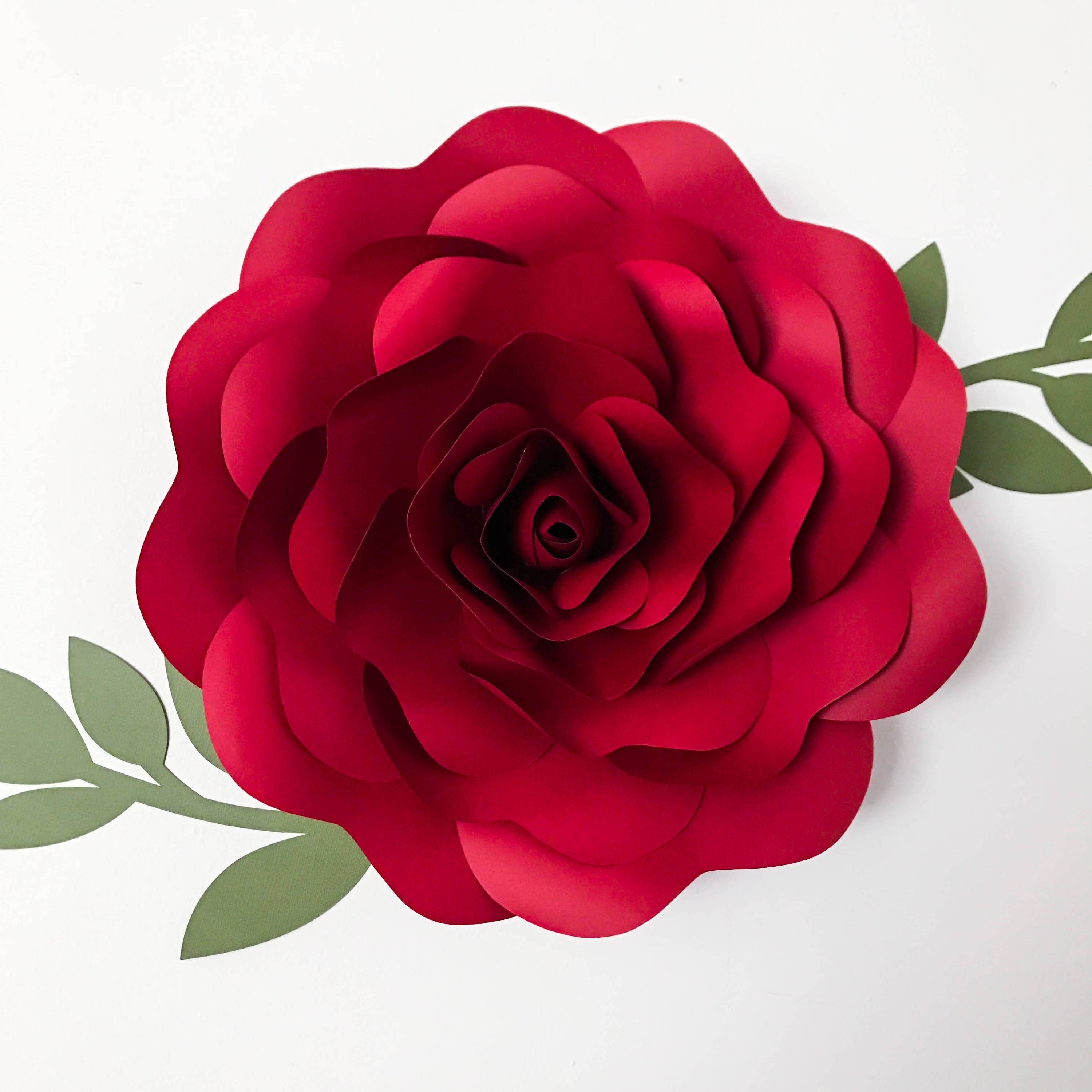 Download SVG Paper Flower Template Digital Version Original Design