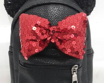Disney Mickey ears sequin mini backpack, disneyland, Minnie mouse, mouse ears, disney ears, bag.