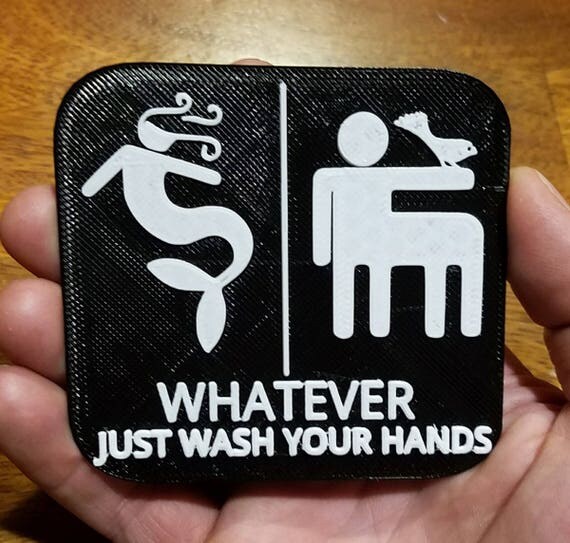Whatever Just Wash Your Hands Small Bathroom Sign whatever-just-wash-your-hands-small-bathroom-sign