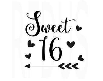 Free Free 104 Happy Sweet 16 Birthday Svg SVG PNG EPS DXF File