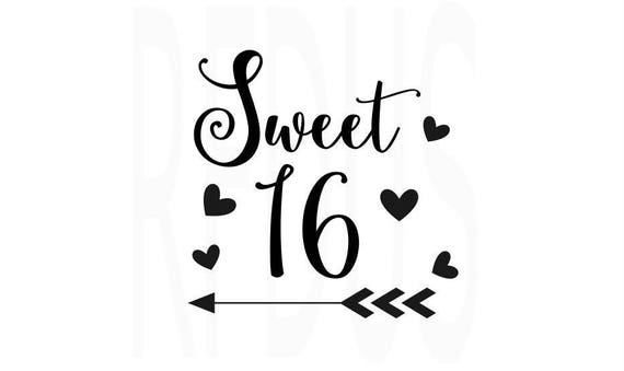 Download Sweet 16 svg sweet sixteen svg easy cricut cut file