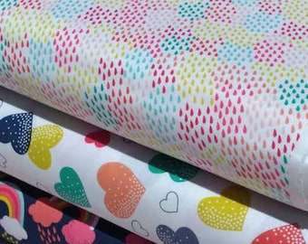 FREE GIFT with Purchase - Andover Fantasy Raindrops/White/Cotton/Fabrics/ Sewing/ Quilting/ Quilt