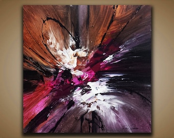 Abstract painting / Wall art / Contemporary abstract / Modern art / Youtube painting / Ray Grimes / 12x12