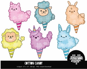 COD75-80% OFF SALE Cotton candy clipart, candy clipart,clipart for scrapbooking,commercial use,vector graphics,digital clip art