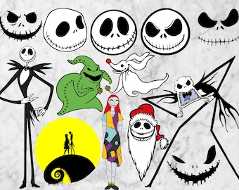 Nightmare before Christmas svg, Jack skellintong Cut files for Cricut silhouette, Skull svg, Dxf, Jack skellintong scrapbook, halloween svg