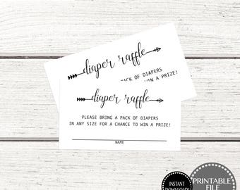 Printable Baby Shower Game, Diaper Raffle Ticket, Printable Diaper Raffle Ticket, Diaper Raffle Cards, Diaper Raffle Insert