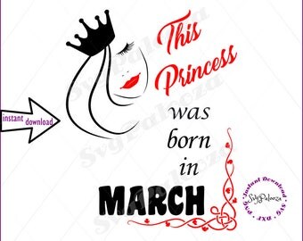 Download March birthday svg | Etsy