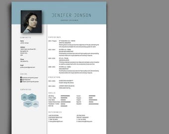 Resume Template, Professional CV, Free Resume Template, CV Template, One Page Resume, Resume Design, Simple Resume, Word Resume