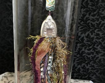 The Castle Weald Tassel Necklace. Boho Tassel, Silver Plate Knife Tassel, Shabby Chic Tassel