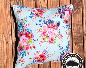 Bright Floral Throw Pillow