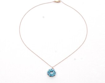 Swarovski crystal turquoise necklace