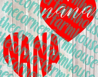 Nana SVG DXF PNG Clip Art Cut File