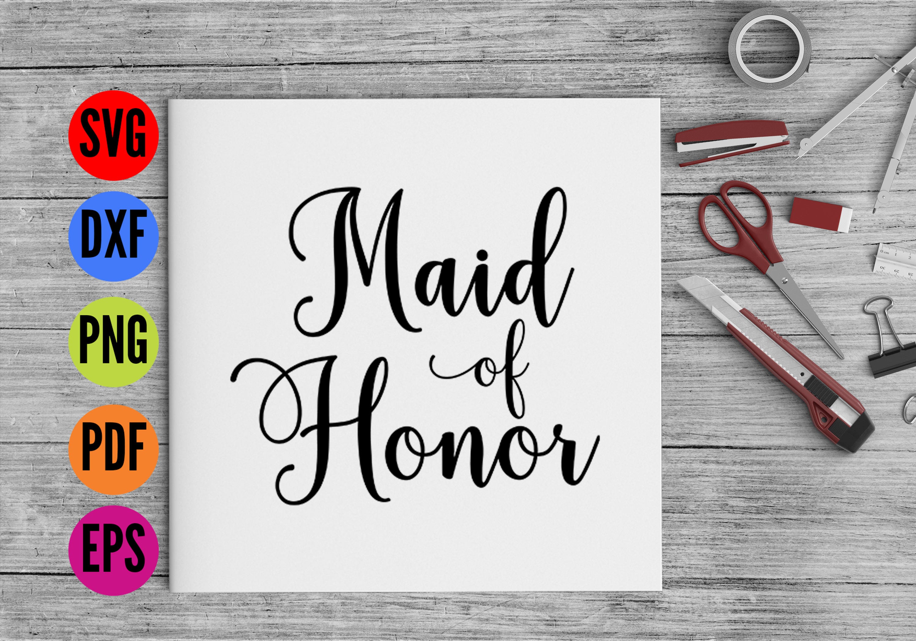 Download Maid of Honor SVG Wedding SVG Hand Lettered Svg Wedding