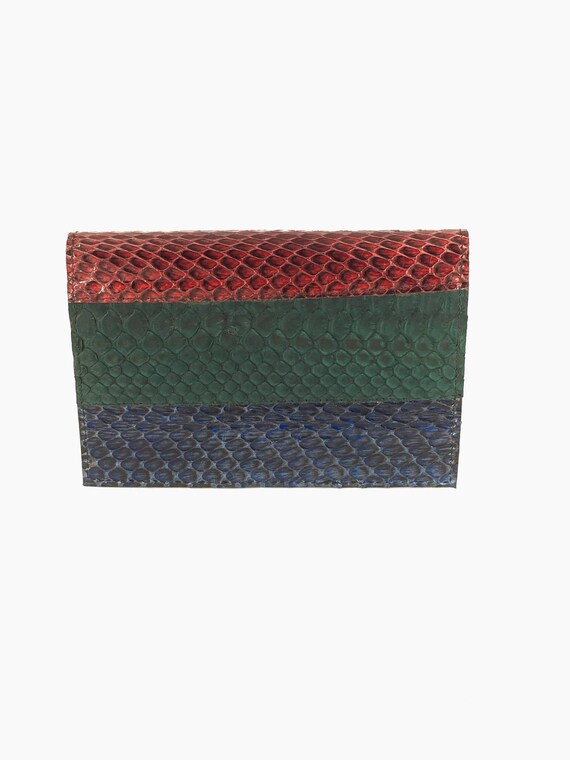 Bi-fold EXOTIC WALLET snake skin leather wallet python