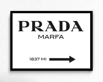 Prada Marfa canvas art print poster