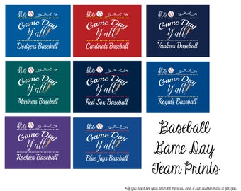 Customizable Game Day Printable for your favorite team 10x8