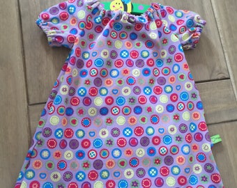 Soft, jersey peasant dress