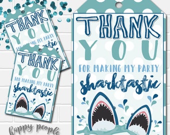 Shark favor tags | Etsy