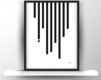 Abstract Art, Black and white, A4, A3, Geometric Print, Modern Abstract Art, Minimalist, Home décor, Prints