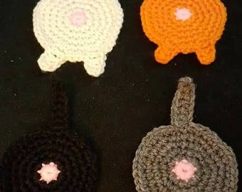 Cat butt coasters (set of 4)