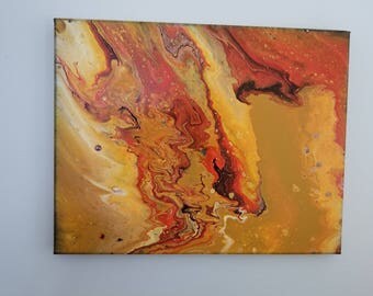 Flaming Sun (Abstract Acrylic #105 - part of the 'Galactic' Series)