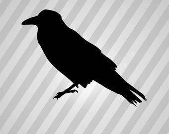 raven Silhouette - Svg Dxf Eps Silhouette Rld RDWorks Pdf Png AI Files Digital Cut Vector File Svg File Cricut Laser Cut
