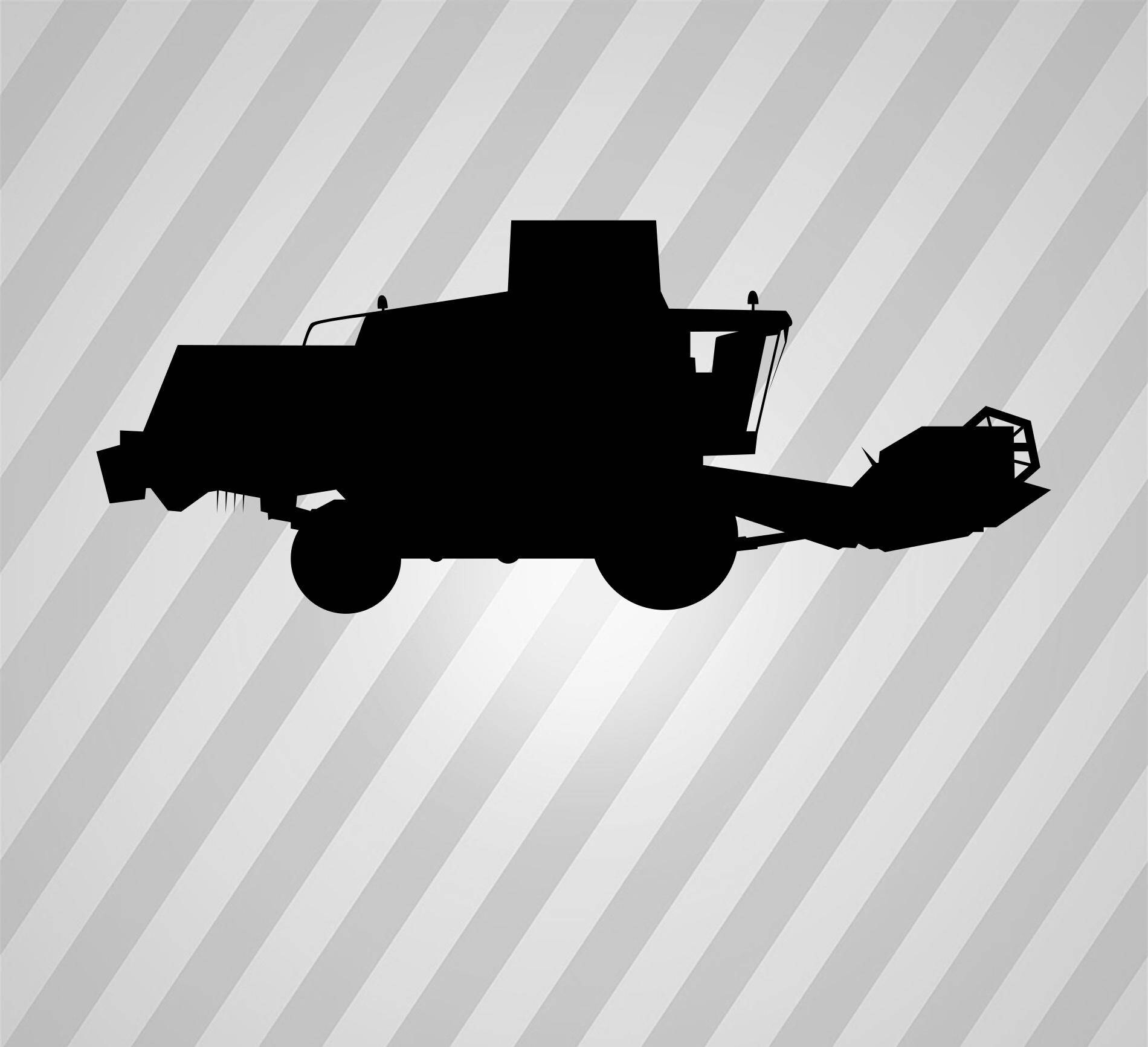Download Combine Harvester Silhouette Tractor - Svg Dxf Eps ...