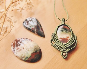 Heliotrope or Bloodstone necklace