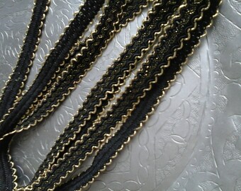 stripe black and gold 1 meter length 80