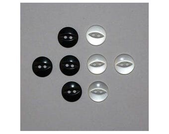 40 x buttons basic 14 mm 2 holes set A - 000795