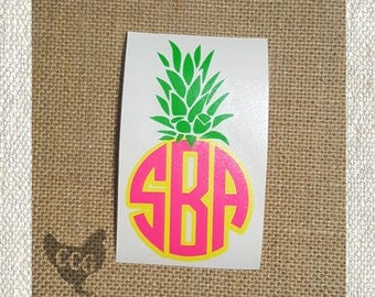 Pineapple Monogram Decal